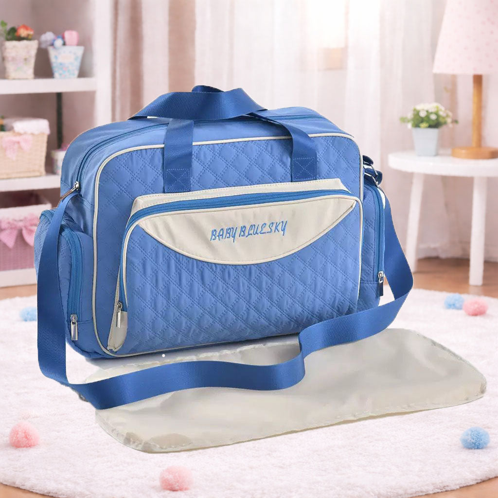 Multi function Mother Bag with Changing Sheet  - Royal Blue