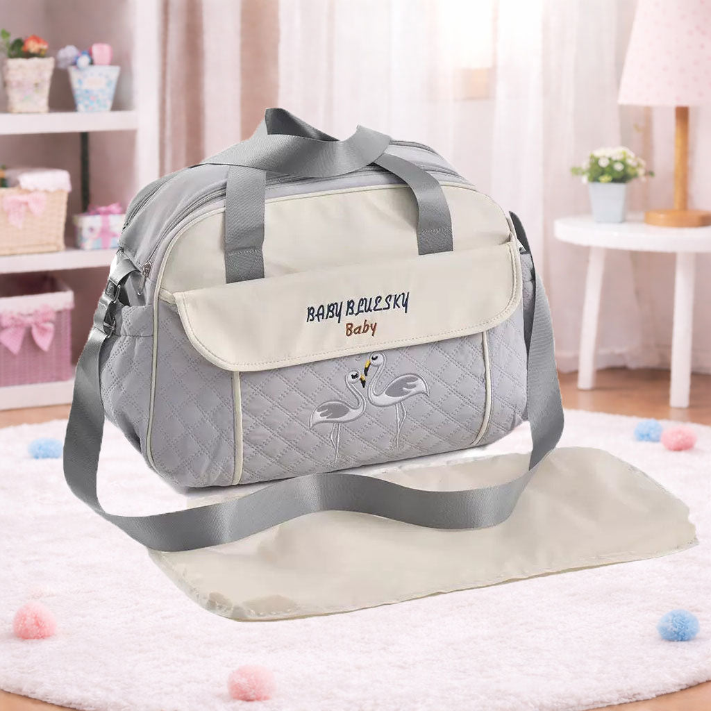 Multi function Mother Bag with Changing Sheet  - Gray