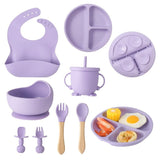 Little Laughs 8-Piece Unbreakable Silicone Feeding Set