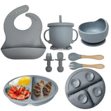Little Laughs 8-Piece Unbreakable Silicone Feeding Set